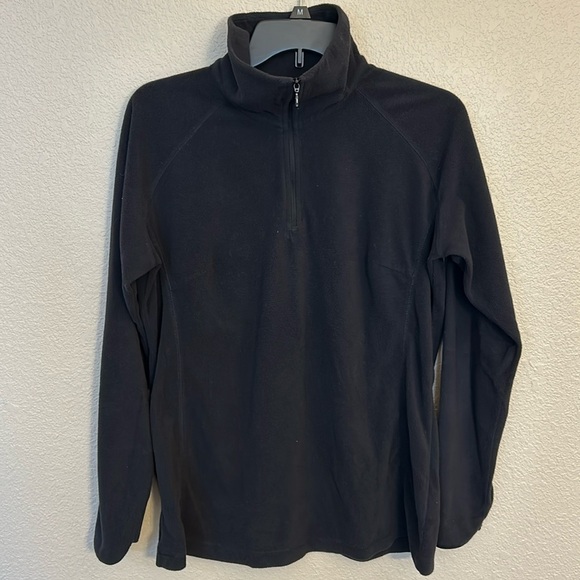 Women’s Columbia 1/4 zip up black fleece size large. - Picture 1 of 5